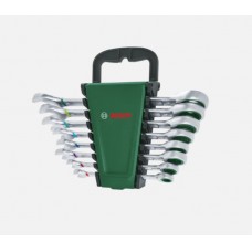 BOSCH Set de 8 chei combinate cu clichet, dimensiuni 8-19 mm, CrV